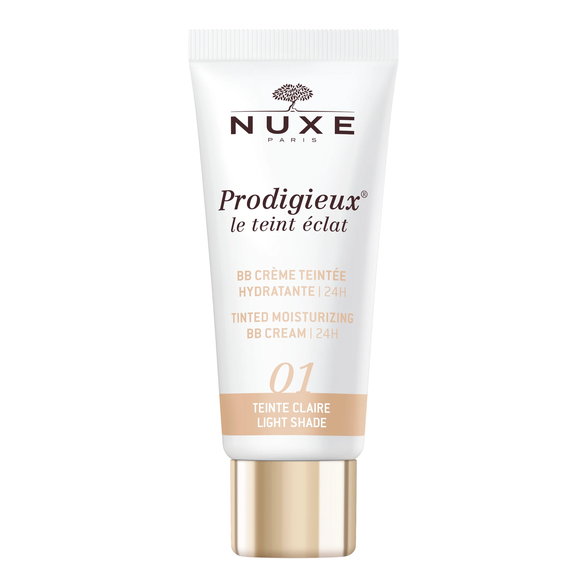 Nuxe Prodigieux - Le Teint Eclat BB Cream Crema Colorata Idratante Tonalità Chiara, 30ml