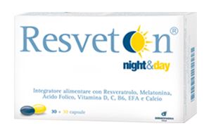 Resveton Night & Day Integratore Alimentare, 60 Capsule