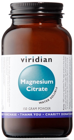 Viridian Magnesium Citrate - Integratore di Magnesio per Ridurre Stanchezza e Supportare Muscoli e Sistema Nervoso - 150 g