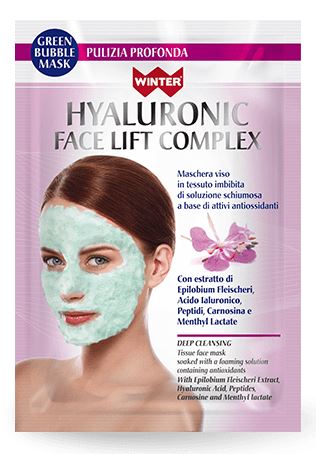Winter Hyaluronic Face Lift Complex Maschera Viso Green Bubble 23