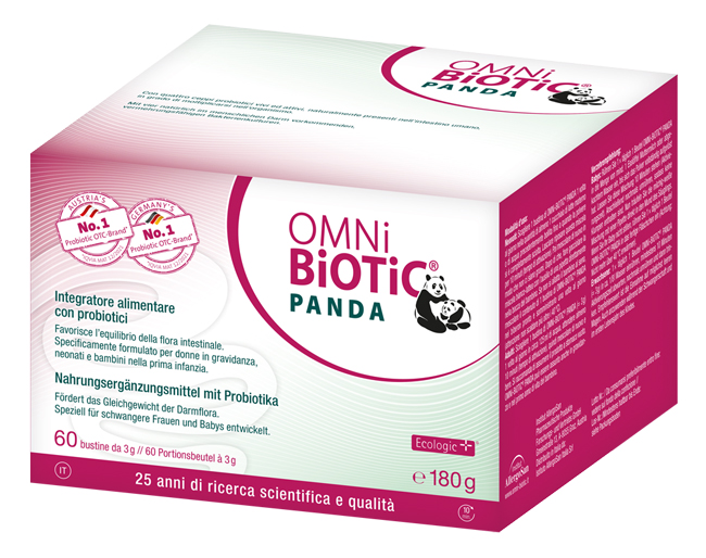Omni Biotic Panda 60 Bustine Probiotico per Neonati, Bambini, Gravidanza e Allattamento