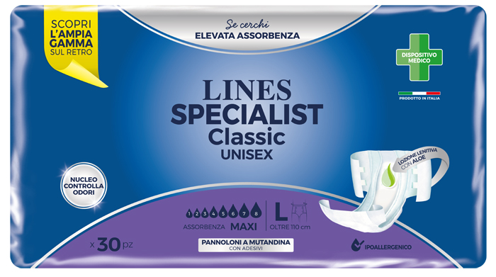 Fater Lines Specialist Classic Pannolone Mutanda Maxi Large 30 Pezzi