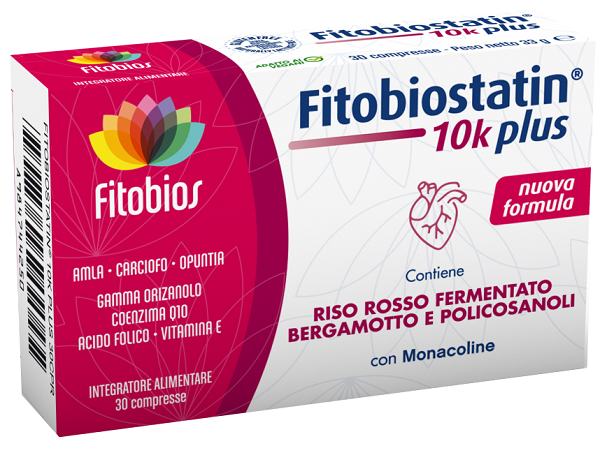 Fitobiostatin 10K Plus - Integratore Alimentare per il Metabolismo dei Lipidi - 30 Compresse