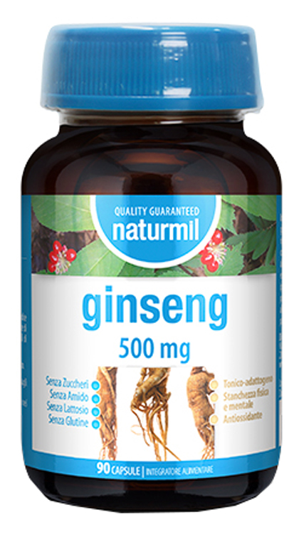 Naturmil ginseng 500 mg 90 capsule - integratore tonico a base di ginseng