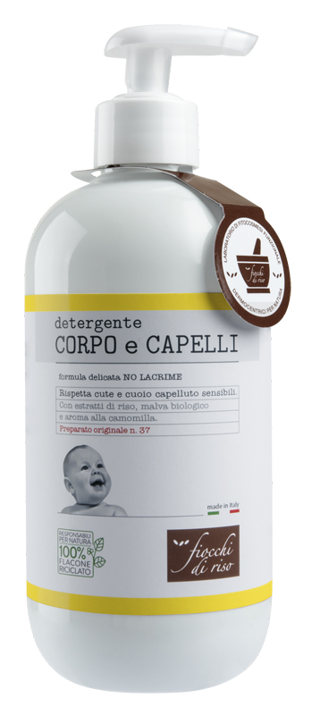 Fiocchi di riso detergente corpo/capelli camomilla 400 ml