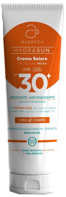 Algadea Hydrasun Crema Solare SPF 30 Protezione Alta Idratante Viso e Corpo