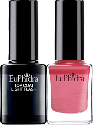 Euphidra Smalto Semipermanente con Top Coat Rinforzante per Unghie Lucide e Resistenti