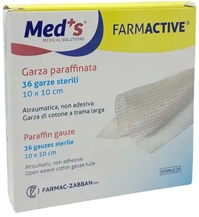 Farmactive Garza Paraffinata Sterile 10X10 Cm Scatola 36