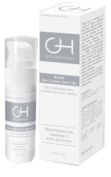 Goldenhour Botox Eye Lips Crema Contorno Occhi e Labbra Antirughe Effetto Botox Liftante Idratante
