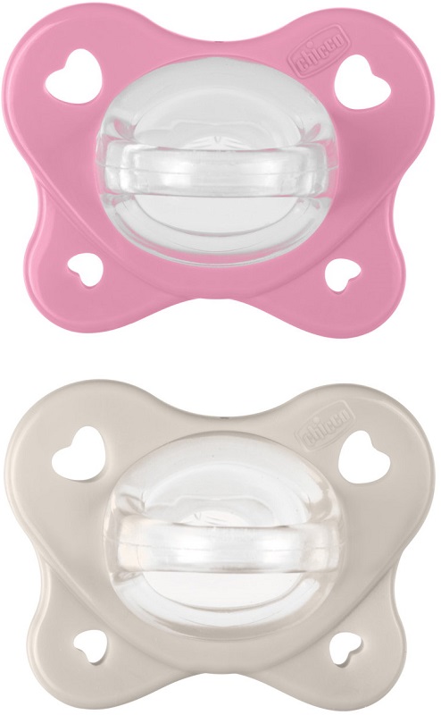Dual Soft Succhietto Gommotto 6-16M Rosa, 2 pezzi