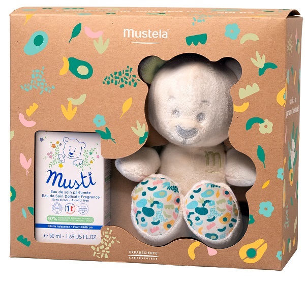 Mustela Cofanetto Mustì Acqua Profumata per Bambini 50ml + Peluche