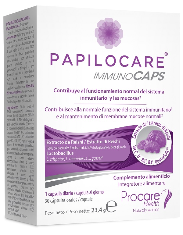 Papilocare Immunocaps - Integratore Alimentare per il Sistema Immunitario 30 capsule