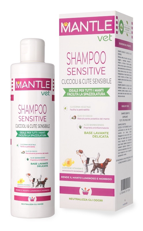 Shampoo Veterinario Mantle Vet per Cuccioli e Cute Sensibile