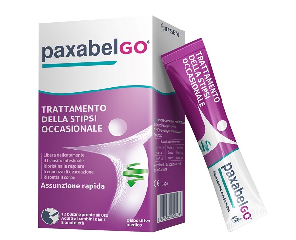 Paxabelgo dispositivo medico per il trattamento della stipsi occasionale 12 bustine pronte all'uso