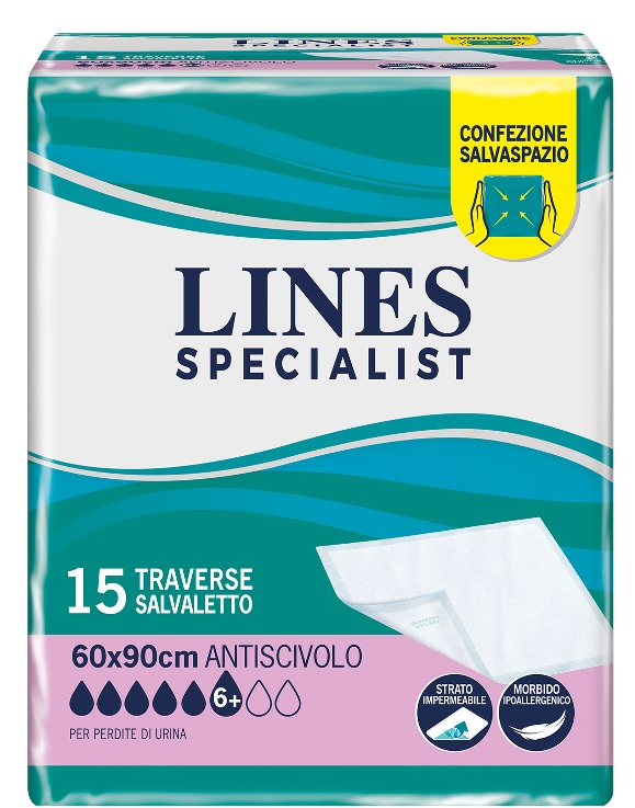 Lines Specialist Traversine 60x90 15 pezzi - traversine assorbenti per letto