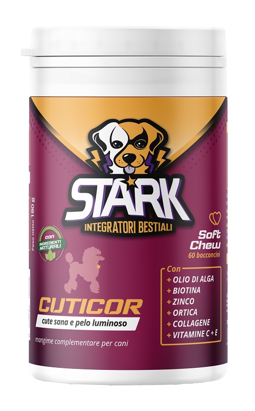 Stark Cuticor Soft Chew Integratore 60 Bocconcini Masticabili per Cani per la Salute di Pelle and Mantello img