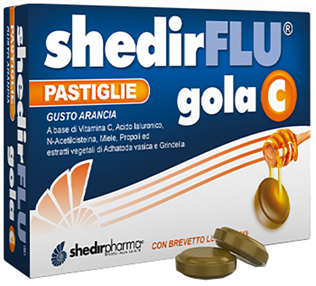 Shedirflu Gola C 48 Pastiglie Integratore per il Benessere e la Protezione della Gola con Vitamina C