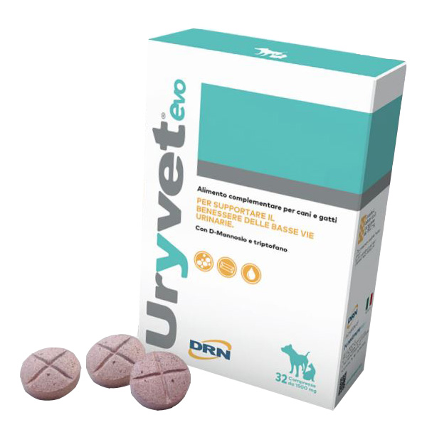 Uryvet Evo 1500 32 Compresse per Cani e Gatti - Integratore Urinario per Benessere Vie Urinarie img
