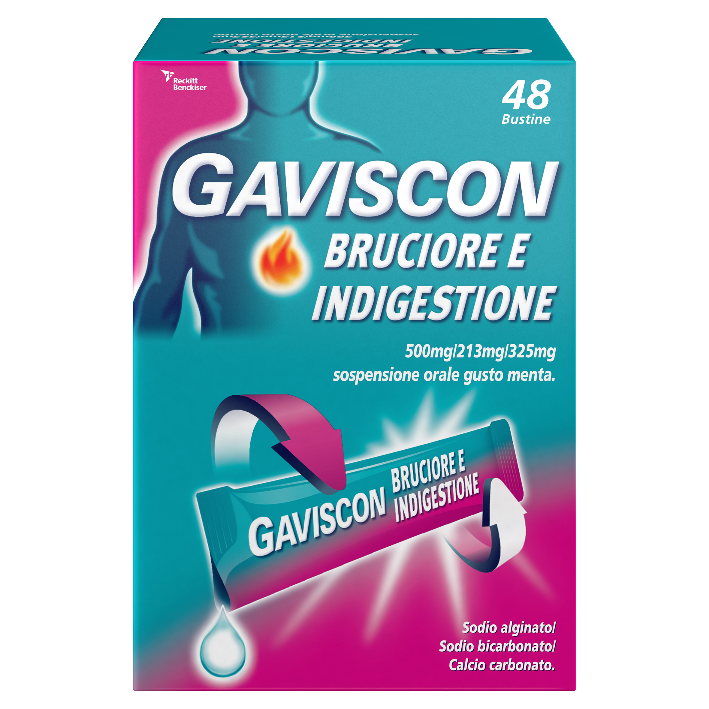 Gaviscon Bruciore E Indigestione Sospensione Orale 48 Bustine