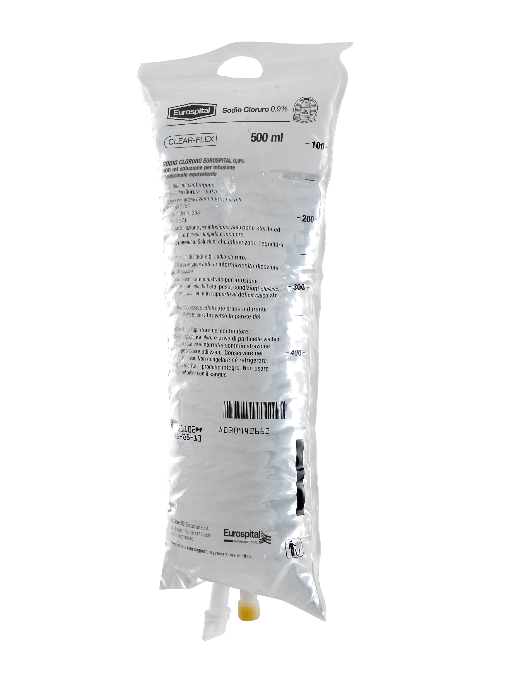 SODIO CLORURO EUROS 0,9% 500ML