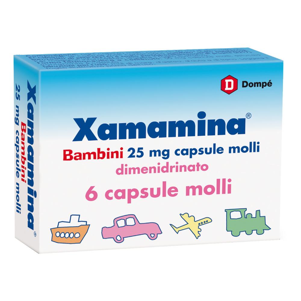 Xamamina Bambini 25 mg 6 Capsule Molli