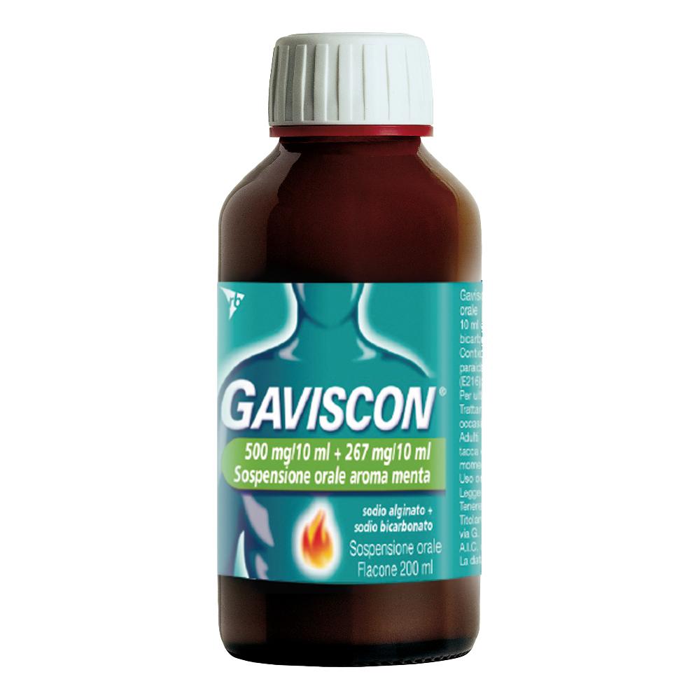 Gaviscon 500mg+267mg/10ml Sospensione Orale Aroma Menta 200ml