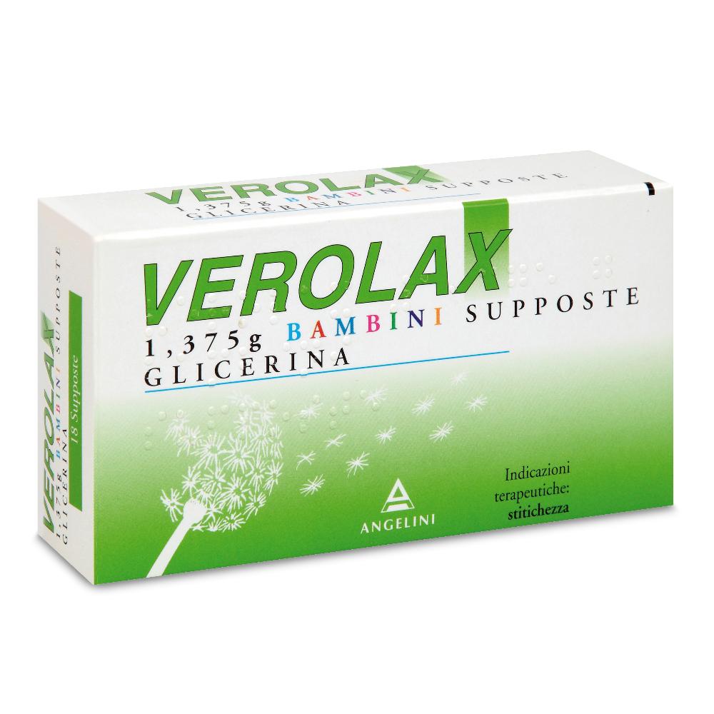 Verolax Bambini 1375 gr Glicerina Stitichezza 18 Supposte