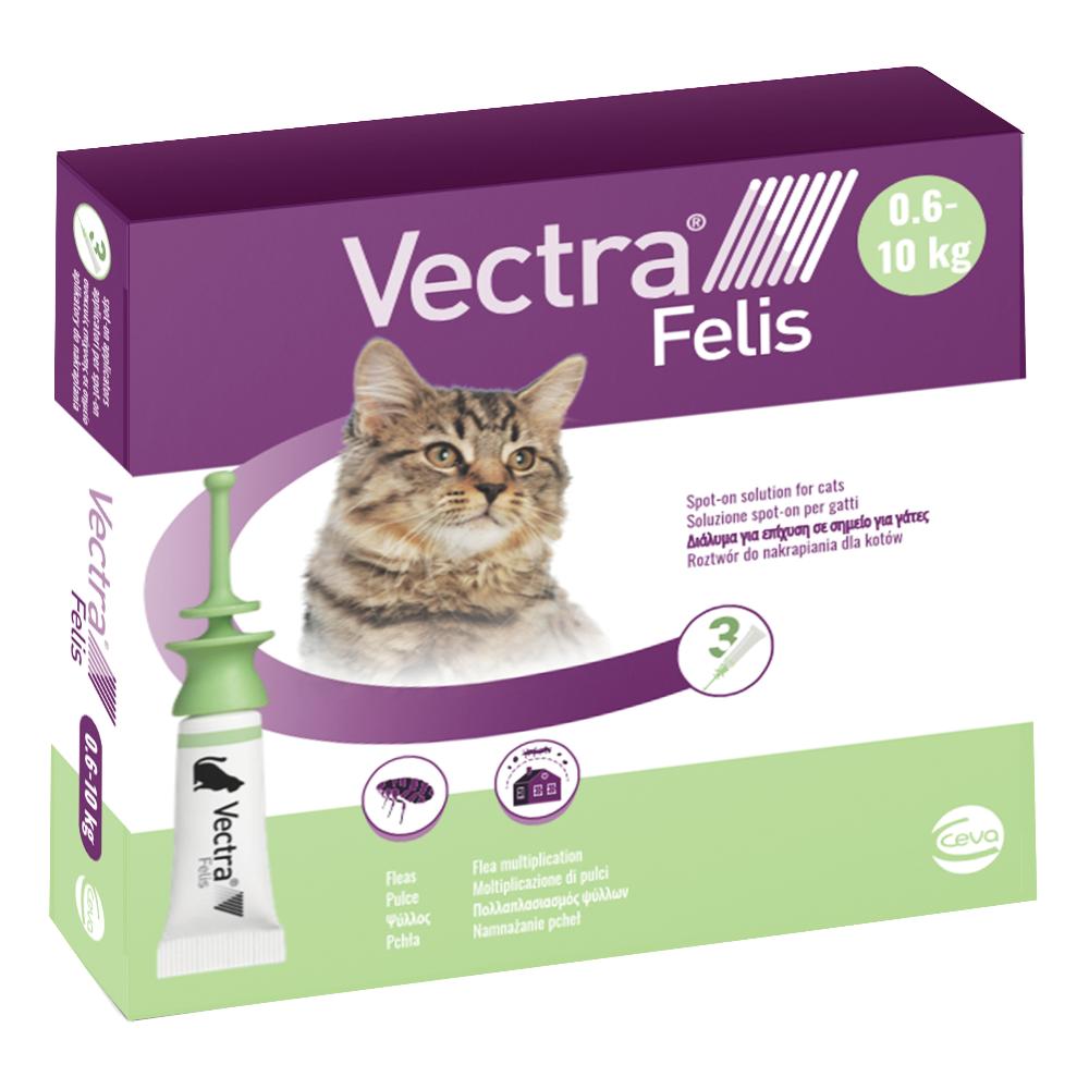 Vectra felis spot-on gatti 3 pipette monodose da 1 ml - antiparassitario contro pulci e larve img