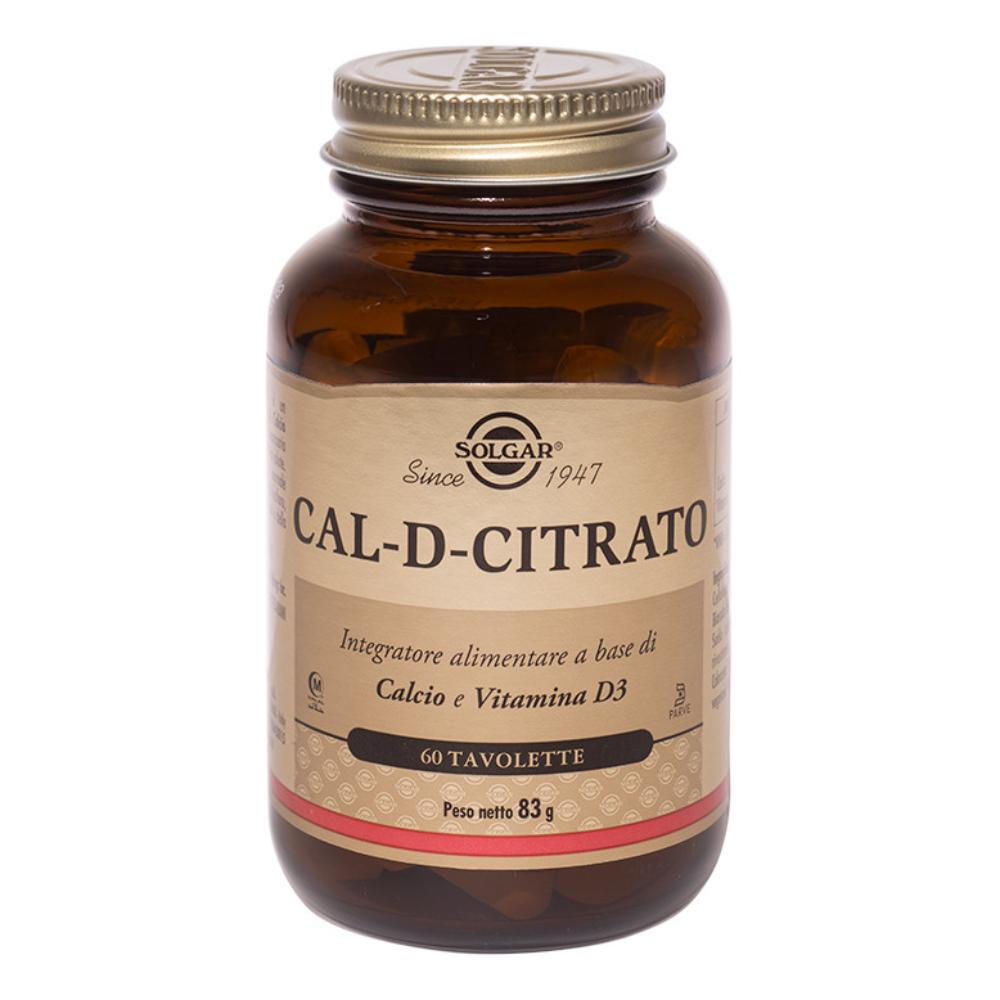 Solgar Minerali Cal-D-Citrato Integratore Alimentare 60 Tavolette
