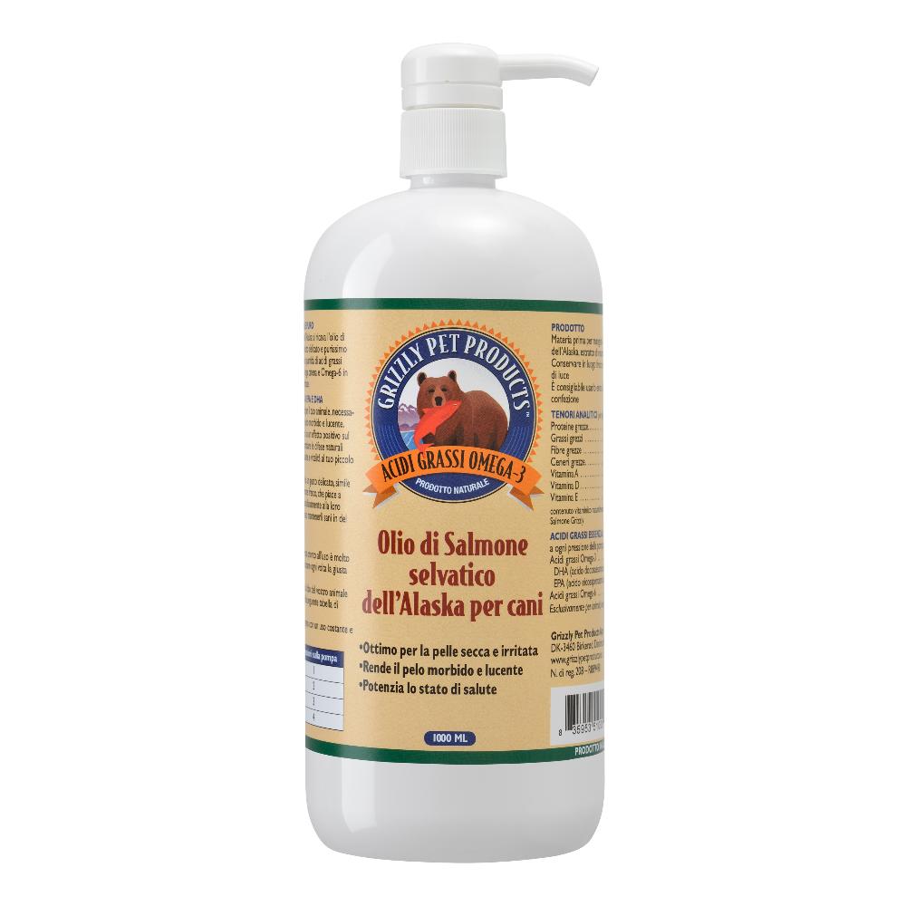 Olio di Salmone Grizzly: Integratore Omega-3 per Cani e Gatti