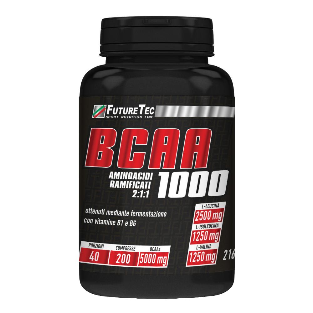 BCAA 1000 Integratore alimentare di aminoacidi 2:1:1 200 compresse