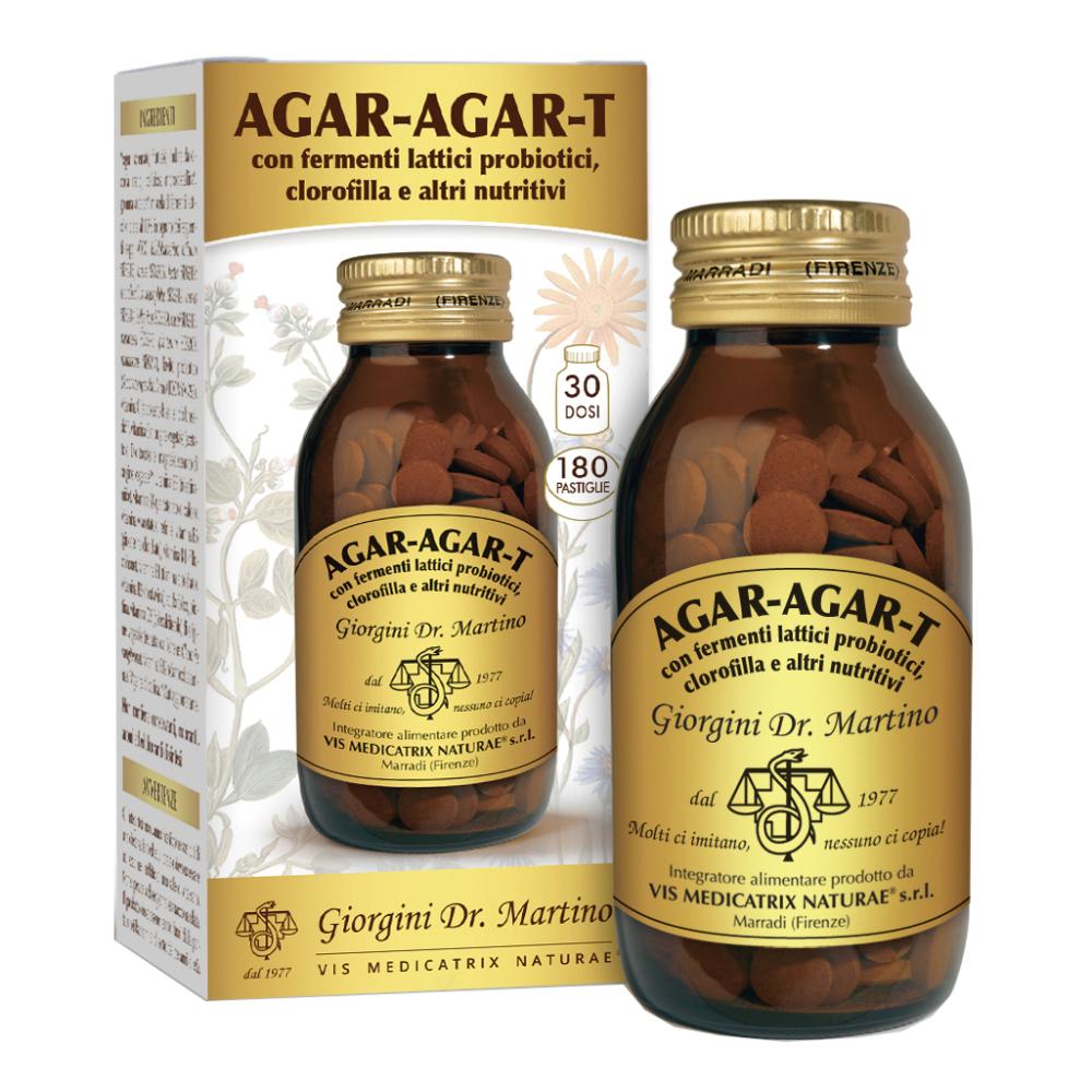 Agar Agar con fermenti lattici e clorofilla integratore alimentare 180 pastiglie Dr. Giorgini