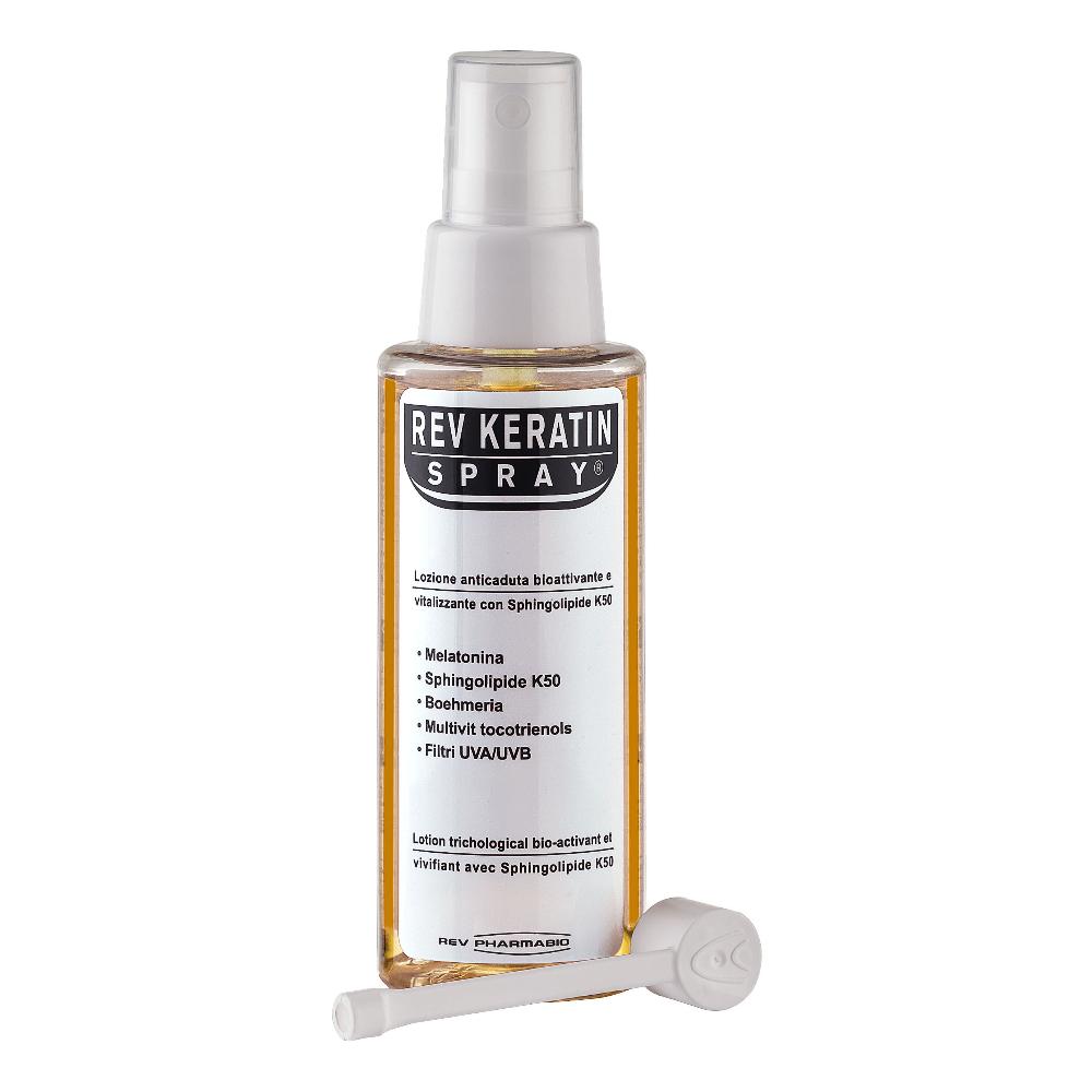 Rev Keratin spray 100 ml - lozione topica anticaduta con protezione UVA/UVB