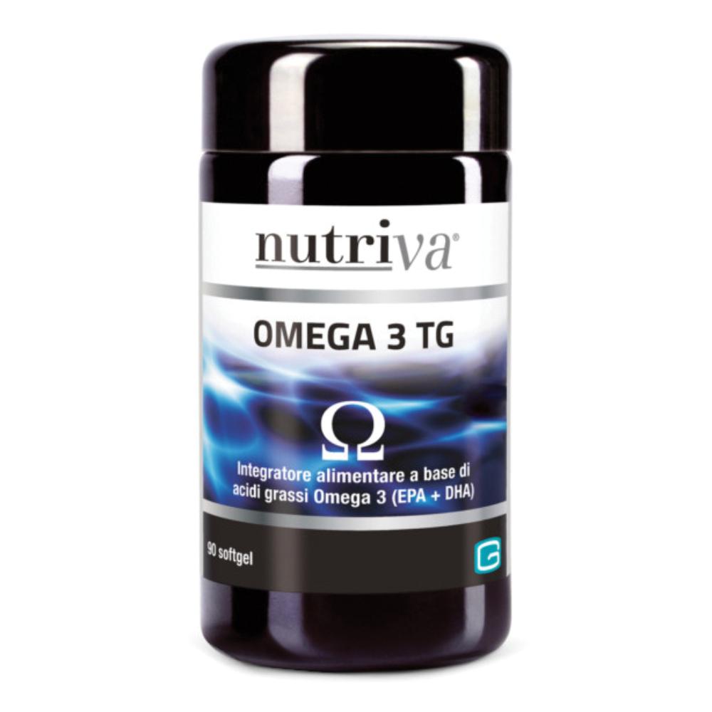 Nutriva Colesterolo e Trigliceridi Omega 3 TG Integratore 90 Capsule