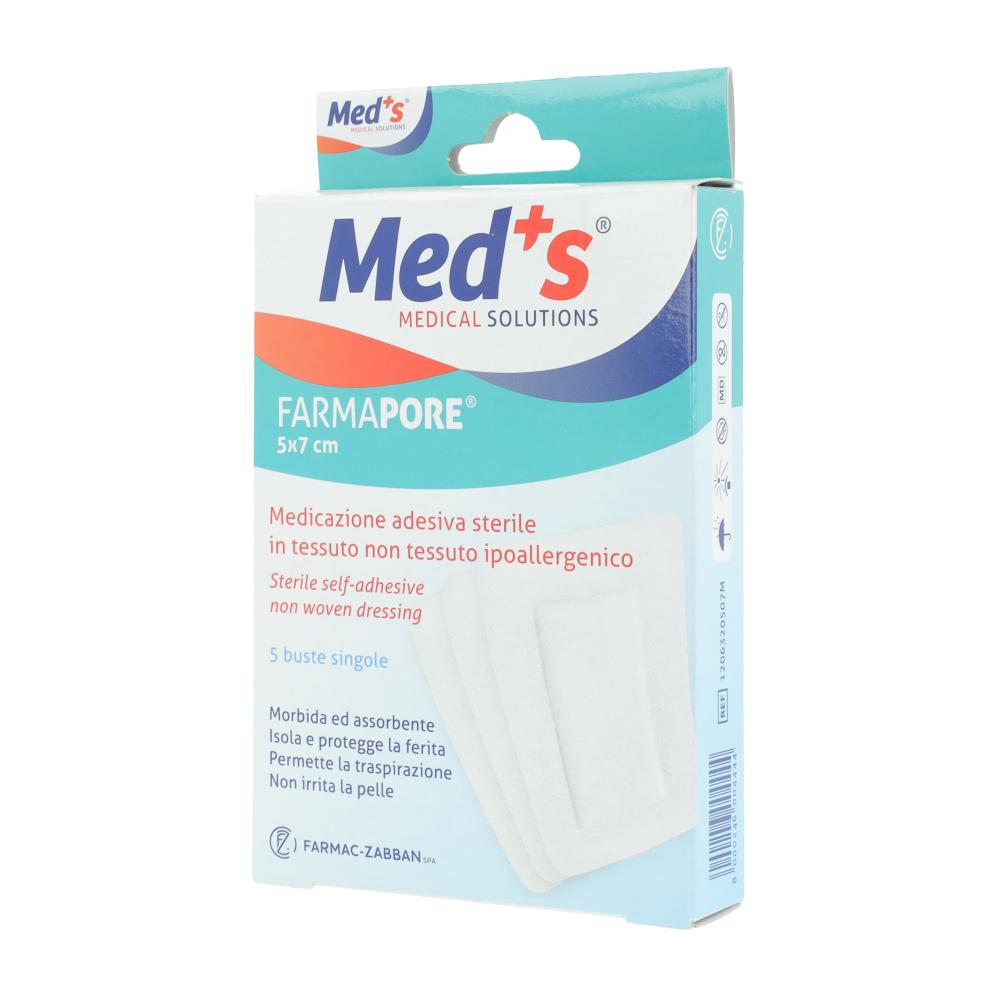 Farmac-zabban Meds Pore Medicazione Adesiva 5x7cm 5 Pezzi