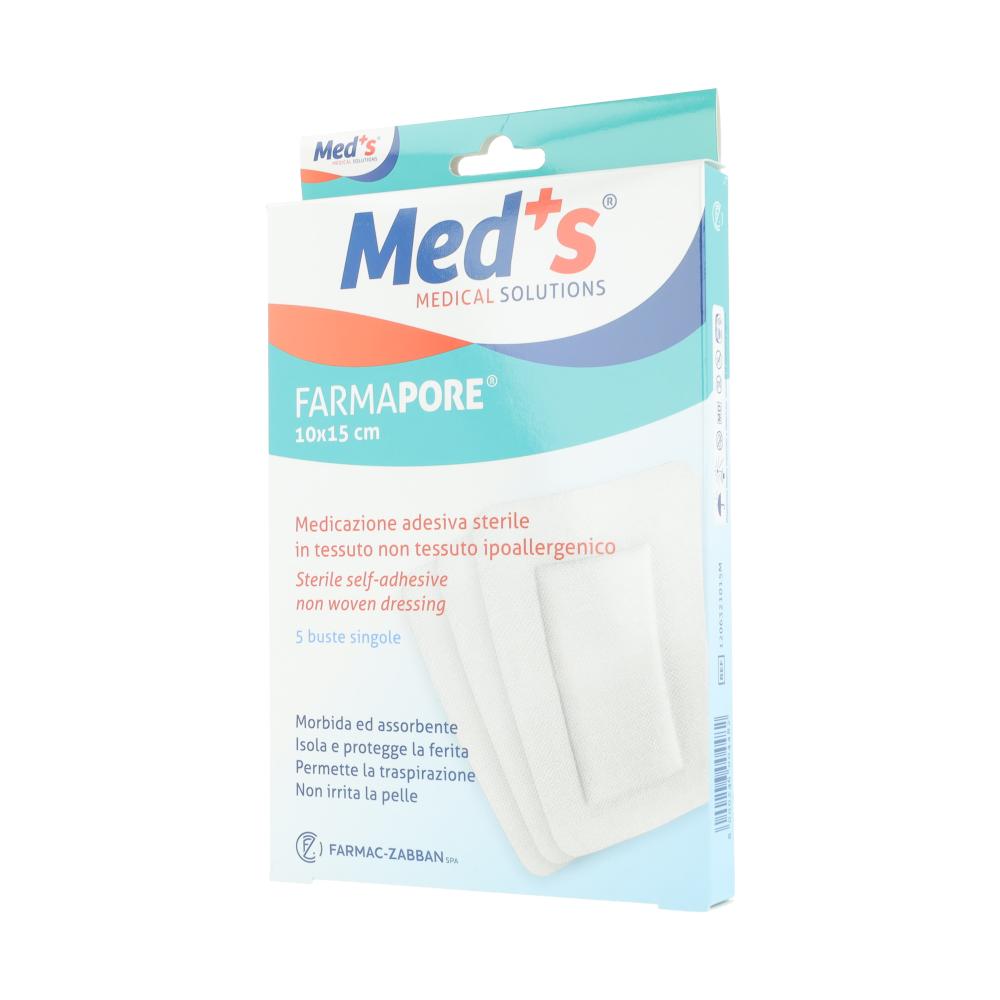 Farmac-zabban Meds Pore Medicazione Adesiva 10x15 Cm 5 Pezzi