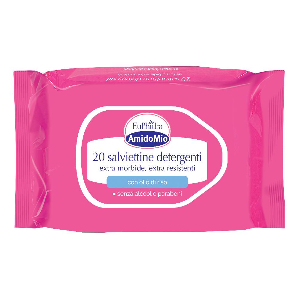 EuPhidra Amido Mio 20 Salviette Detergenti Delicate per Pelli Sensibili