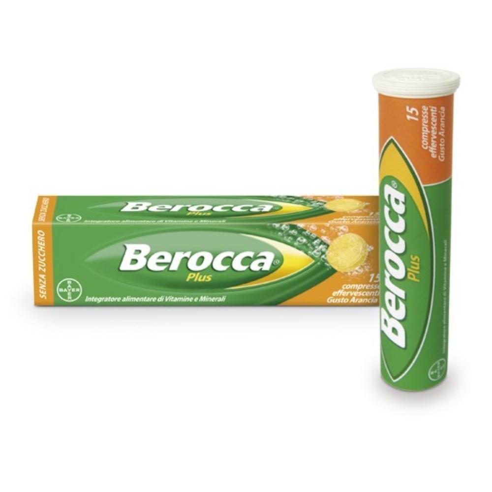 Bayer Berocca Plus Integratore Vitamine e Minerali 15 Compresse Effervescenti