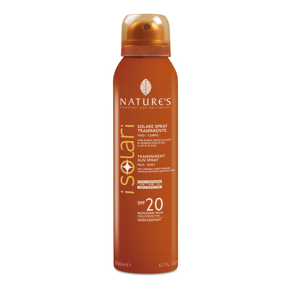 Natures iSolari solare spray trasparente - spray solare corpo trasparente ad alta protezione