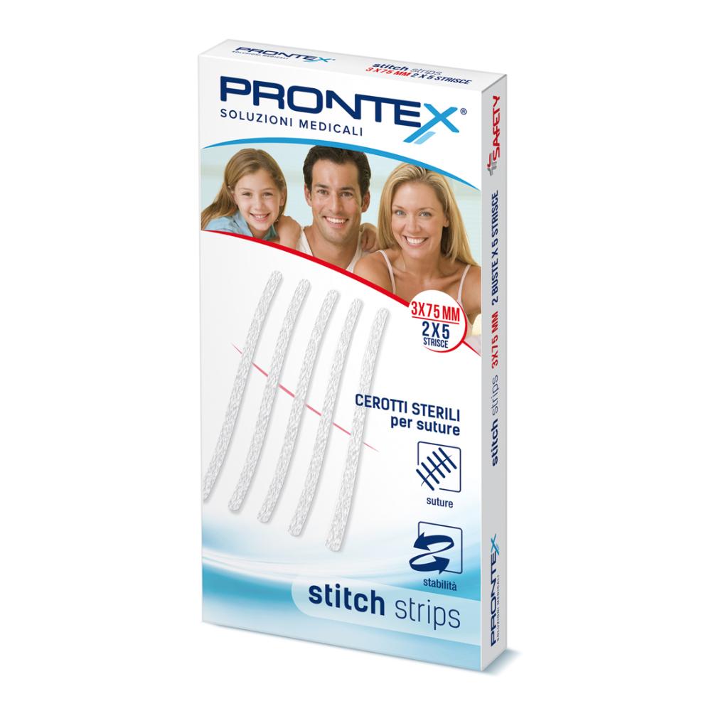 Prontex stitch strips 3x75 10p cerotti
