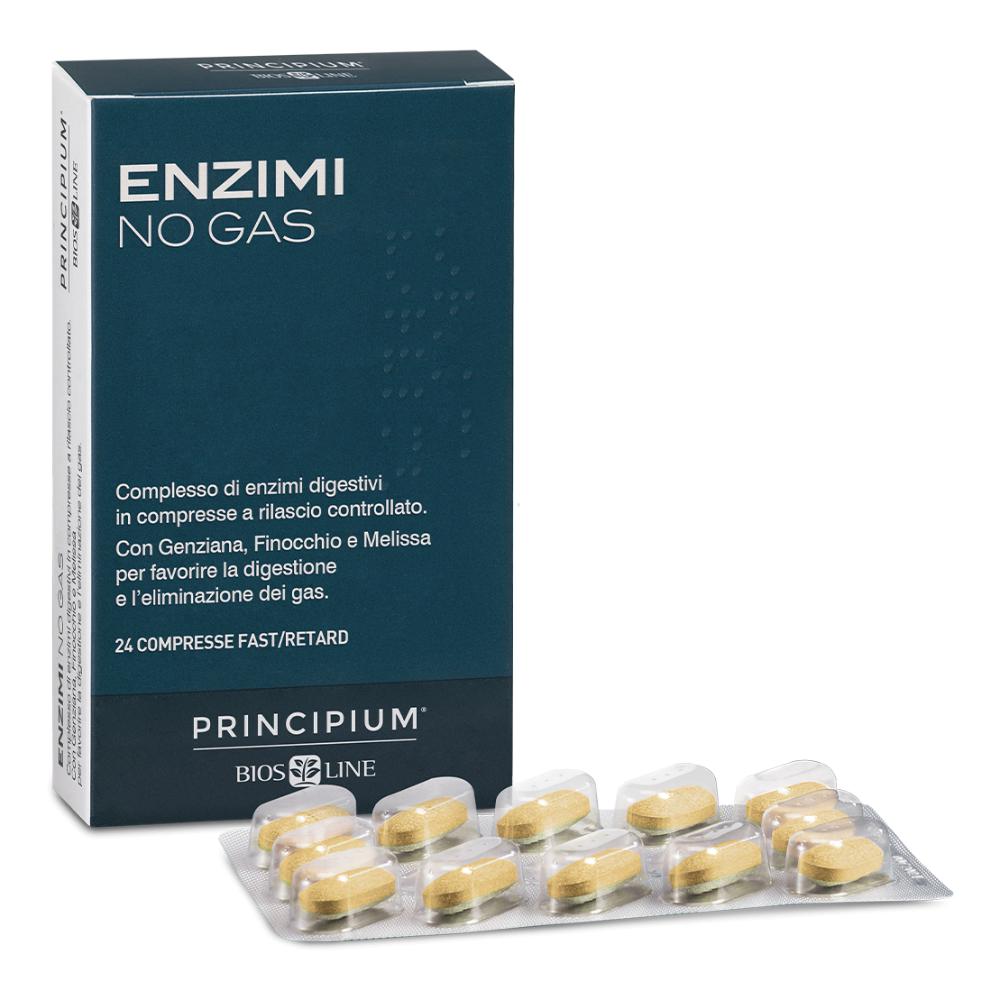 Principium Enzimi No Gas Integratore Digestivo con Rilascio Differenziato 24 compresse