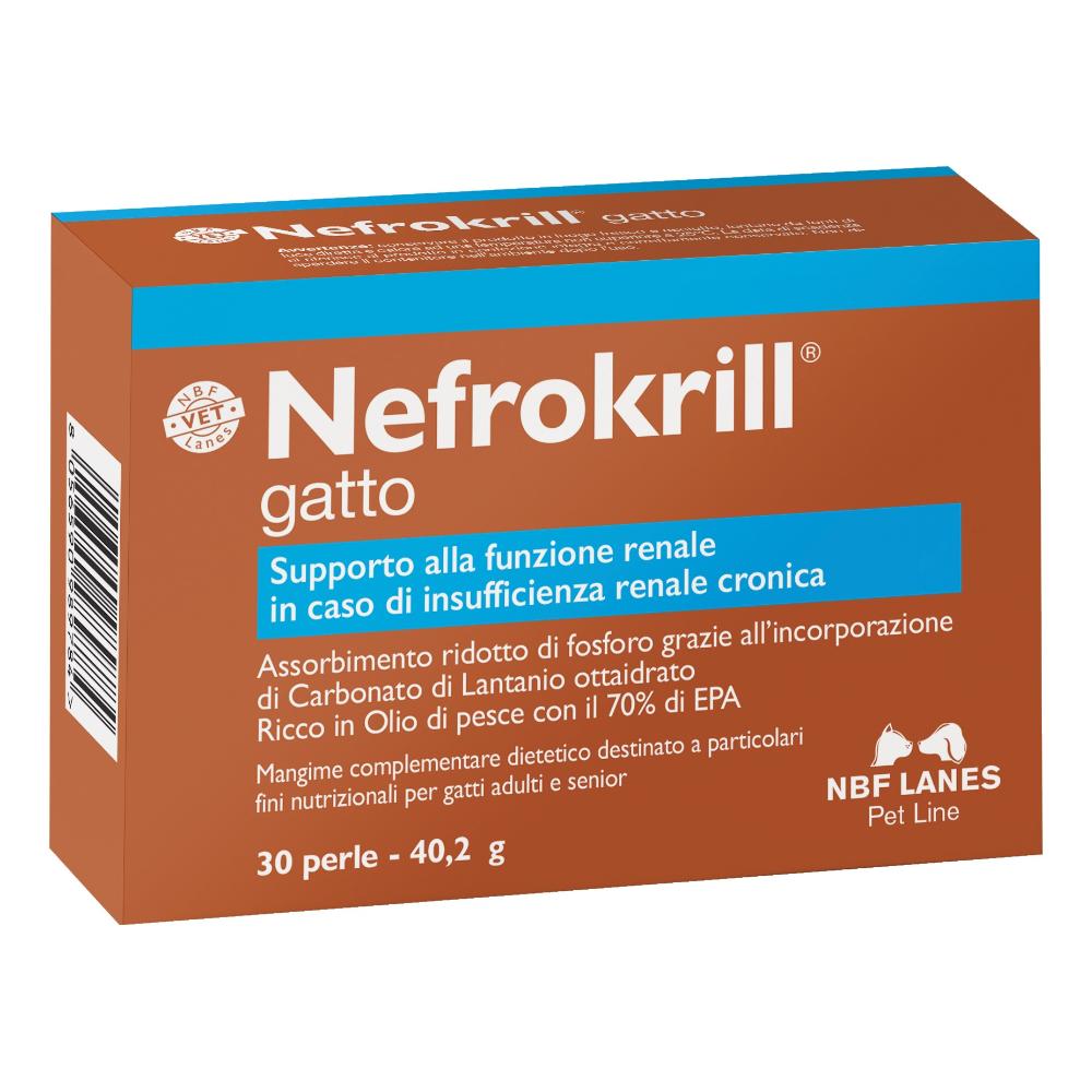 Nefrokrill Gatto 30 perle - integratore per funzionalità renale del gatto img 0