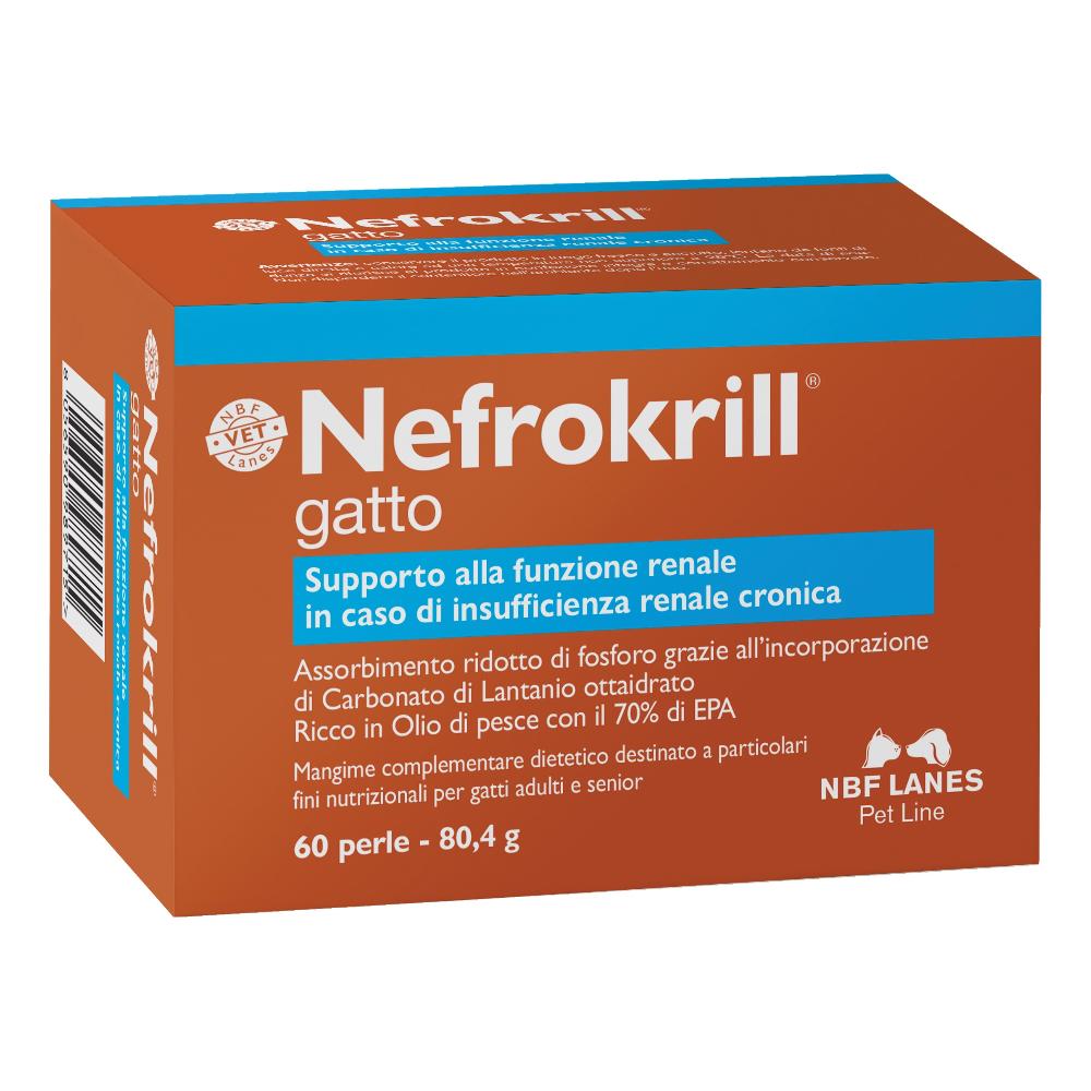 Nefrokrill Gatto 60 Perle Integratore per Gatto per la Funzione Renale con Acidi Grassi Omega Tre e Fosfolipidi da Olio di Krill img 1