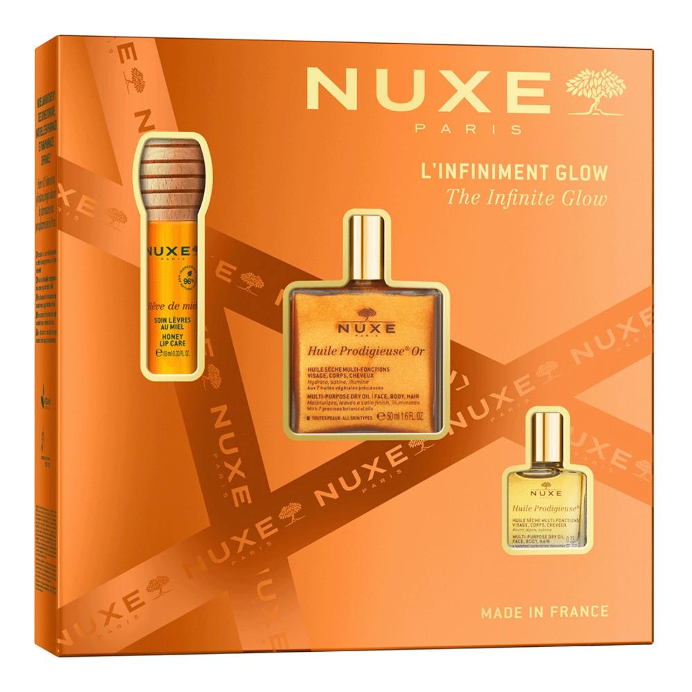 Nuxe Cofanetto Huile Prodigieuse Or Glow 3 Pezzi