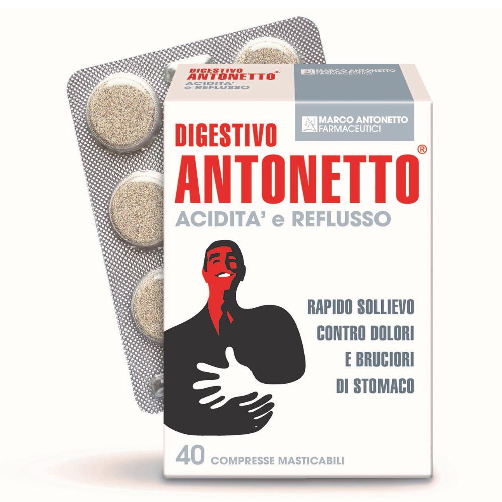 Digestivo Antonetto Acidita' E Reflusso 40 Compresse Masticabili