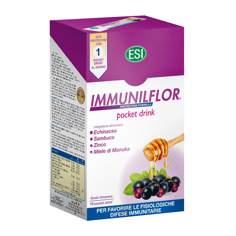 Esi Immunilflor Pocket Drink Integratore Alimentare 16 Bustine