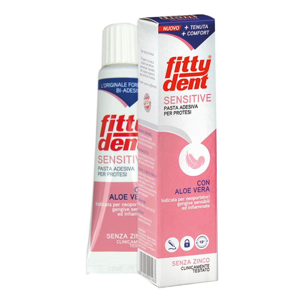 Ideco Fittydent Sensitive Pasta Adesiva Con Aloe Vera 40 G