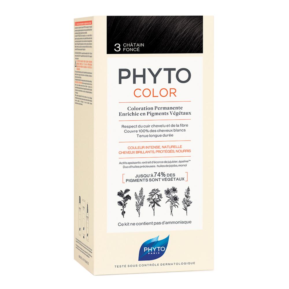 Phyto Capelli Sani e Splendenti Phyto Color Colorazione Permanente Delicata 3 Castano Scuro