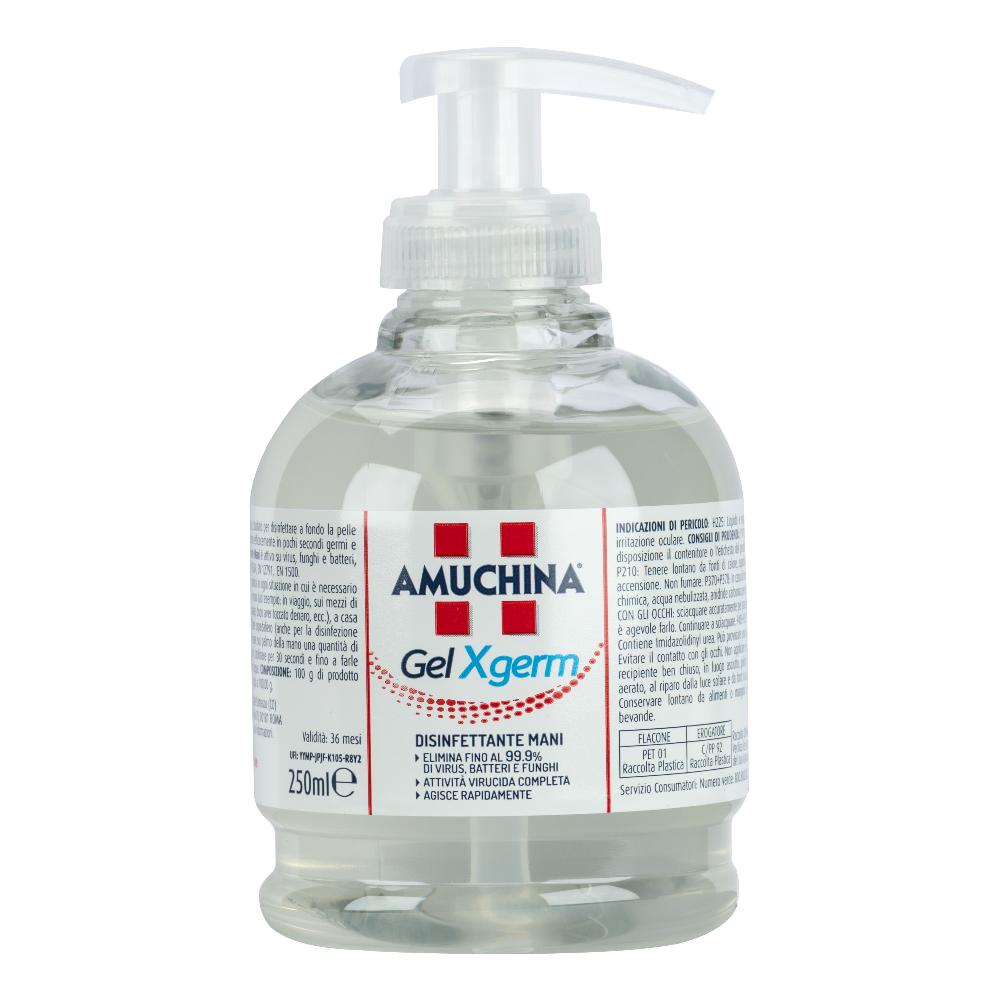 Amuchina Gel X-GERM Disinfettante Mani - Gel Antisettico per Mani Protette 250ml