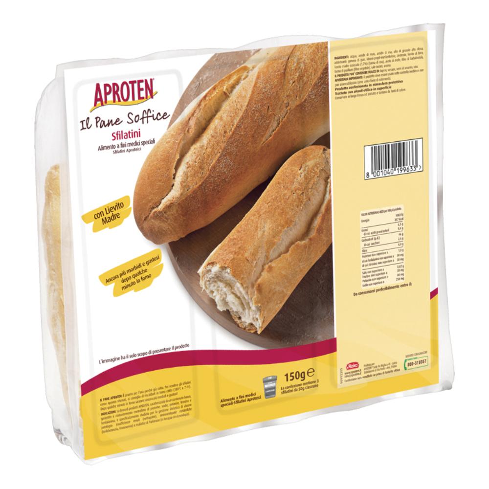 Dieterba Aproten Alimentazione Aproteica Pane e Derivati Sfilatini Freschi e Fragranti 3 x 50 g